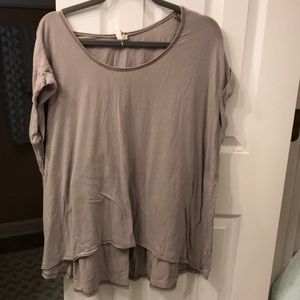 Free People Taupe Swing T-shirt.